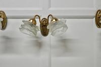 Brass Wall Light Set with Flower Shades, 1 Double and 2 Single Lights (14 of 14) Brass Wall Light Set with Flower Shades, 1 Double and 2 Single Lights (14 of 14)