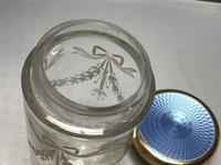 Delightful Silver Gilt & Blue Enamel Jar (5 of 5) Delightful Silver Gilt & Blue Enamel Jar (5 of 5)