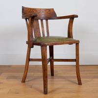 Vintage 1930s Oak Office Chair With Fresh Leather Seat x 2 (5 of 11) Vintage 1930s Oak Office Chair With Fresh Leather Seat x 2 (5 of 11)