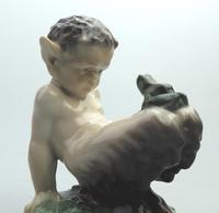 Fine Royal Copenhagen Porcelain Satyr & Frog Figure #1713 c.1952 (3 of 6) Fine Royal Copenhagen Porcelain Satyr & Frog Figure #1713 c.1952 (3 of 6)