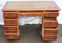 1960's Pedestal Desk with Green Leather Inset (2 of 4) 1960's Pedestal Desk with Green Leather Inset (2 of 4)