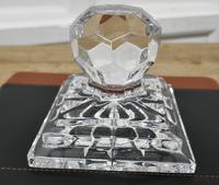Heavy Art Deco Cut Crystal Paper Weight, Numbered Limited Edition (2 of 6) Heavy Art Deco Cut Crystal Paper Weight, Numbered Limited Edition (2 of 6)