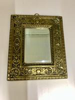 Victorian Brass Wall Mirror with Bevelled Glass c.1875 (4 of 4) Victorian Brass Wall Mirror with Bevelled Glass c.1875 (4 of 4)