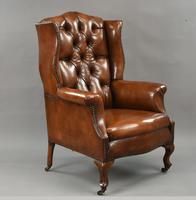 Stunning 19th Century Leather Wing Chair (2 of 6) Stunning 19th Century Leather Wing Chair (2 of 6)