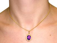 6.56 ct Amethyst and Pearl, 15 ct Yellow Gold Pendant - Antique Circa 1890 (7 of 12) 6.56 ct Amethyst and Pearl, 15 ct Yellow Gold Pendant - Antique Circa 1890 (7 of 12)