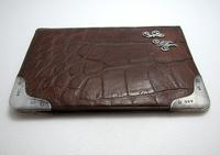 Monogram 'SM', Victorian Solid Sterling Silver Mounted Crocodile Skin Leather Antique Wallet Purse Card Stamp Case (6 of 8) Monogram 'SM', Victorian Solid Sterling Silver Mounted Crocodile Skin Leather Antique Wallet Purse Card Stamp Case (6 of 8)