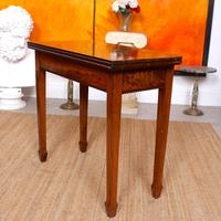 Writing Table 19th Century Flamed Mahogany Folding Card Console Table (2 of 12) Writing Table 19th Century Flamed Mahogany Folding Card Console Table (2 of 12)