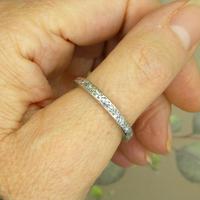Antique Art Deco platinum diamond full eternity wedding band c1920's ~ Size Q / 8 (7 of 10) Antique Art Deco platinum diamond full eternity wedding band c1920's ~ Size Q / 8 (7 of 10)
