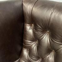 Large Regency buttoned leather wing armchair (5 of 11) Large Regency buttoned leather wing armchair (5 of 11)