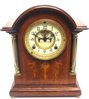Superb Ansonia Oak Inlaid Mantel Clock Arched Top 8 Day Striking Mantle Clock (9 of 11) Superb Ansonia Oak Inlaid Mantel Clock Arched Top 8 Day Striking Mantle Clock (9 of 11)