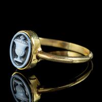 Antique Georgian Memento Mori Hardstone Urn Ring 18ct Gold with Locket c.1780 (2 of 5) Antique Georgian Memento Mori Hardstone Urn Ring 18ct Gold with Locket c.1780 (2 of 5)