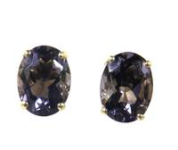 Vintage Oval Amethyst Earrings