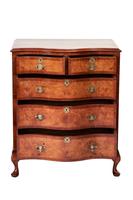 Walnut Georgian Revival Serpentine Front 5 Drawer Chest c.1920 (6 of 6) Walnut Georgian Revival Serpentine Front 5 Drawer Chest c.1920 (6 of 6)