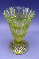 Victorian Uranium Glass Trumpet Posy Vase - C1880 (5 of 6) Victorian Uranium Glass Trumpet Posy Vase - C1880 (5 of 6)