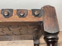 Art Deco Original English Handmade Oak & Leather Strapped Brass Studded Footstool (14 of 22) Art Deco Original English Handmade Oak & Leather Strapped Brass Studded Footstool (14 of 22)