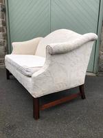 English Upholstered Camel Back Sofa (7 of 8) English Upholstered Camel Back Sofa (7 of 8)