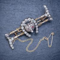 Antique Victorian Diamond Fox Hunting Riding Brooch Silver 18ct Gold 2ct of Diamond c.1900 (4 of 7) Antique Victorian Diamond Fox Hunting Riding Brooch Silver 18ct Gold 2ct of Diamond c.1900 (4 of 7)