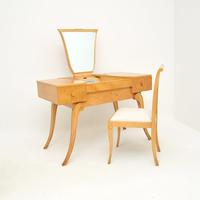 Art Deco Sycamore Dressing Table & Chair by Hille
