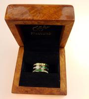 Stunning 18ct Gold, Diamond & Emerald Ring 17/n in Original Box 20th Century (2 of 10) Stunning 18ct Gold, Diamond & Emerald Ring 17/n in Original Box 20th Century (2 of 10)