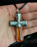 Victorian Scottish Silver & Amber Cross Pendant (11 of 11) Victorian Scottish Silver & Amber Cross Pendant (11 of 11)