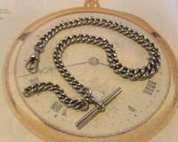 Antique Pocket Watch Chain 1890s Victorian NCR Co Silver Nickel Albert With T Bar (5 of 12) Antique Pocket Watch Chain 1890s Victorian NCR Co Silver Nickel Albert With T Bar (5 of 12)