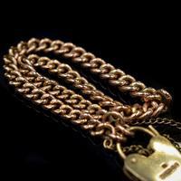 Vintage Heart Padlock Fancy Curb 9ct 9K Gold Bracelet 6" (7 of 11) Vintage Heart Padlock Fancy Curb 9ct 9K Gold Bracelet 6" (7 of 11)