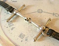 Victorian Equestrain Pocket Watch Chain 1890s Antique Steel & Leather Albert with Snaffle Bit (5 of 12) Victorian Equestrain Pocket Watch Chain 1890s Antique Steel & Leather Albert with Snaffle Bit (5 of 12)