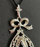 Antique Edwardian Paste Pendant, Sterling Silver (7 of 11) Antique Edwardian Paste Pendant, Sterling Silver (7 of 11)