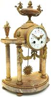Antique 8 Day French Ormolu & Marble Mantel Clock Set with 2 Branch Candelabras (6 of 10) Antique 8 Day French Ormolu & Marble Mantel Clock Set with 2 Branch Candelabras (6 of 10)
