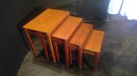 Set of 4 Swedish Designer Nest of Teak Coffee Tables (2 of 3) Set of 4 Swedish Designer Nest of Teak Coffee Tables (2 of 3)