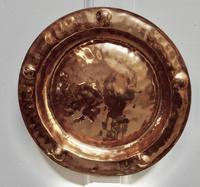 Pair of Arts & Crafts Beaten Copper Wall Plates by Lombard (4 of 5) Pair of Arts & Crafts Beaten Copper Wall Plates by Lombard (4 of 5)