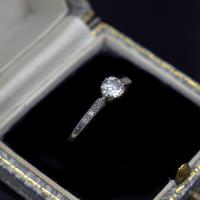 Art Deco 0.50ct Diamond Solitaire 18ct 18K Gold & Platinum Ring (9 of 9) Art Deco 0.50ct Diamond Solitaire 18ct 18K Gold & Platinum Ring (9 of 9)