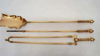 Three piece Victorian 27" Brass Fire Irons or Companion se plus Andirons (7 of 15) Three piece Victorian 27" Brass Fire Irons or Companion se plus Andirons (7 of 15)