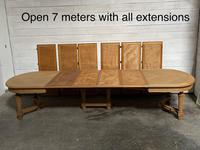 Huge Bleached Oak French Extending Dining Table (4 of 24) Huge Bleached Oak French Extending Dining Table (4 of 24)