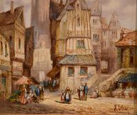 Oil Painting by Pair Henry Schafer - Fecamp Normandy, Nuremburg, Germany (5 of 10) Oil Painting by Pair Henry Schafer - Fecamp Normandy, Nuremburg, Germany (5 of 10)