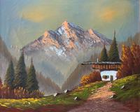 The Three Peaks 20thc Vintage Swiss School - Mountainous Landscape Oil Painting (2 of 12) The Three Peaks 20thc Vintage Swiss School - Mountainous Landscape Oil Painting (2 of 12)