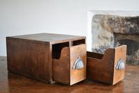 Vintage Mid Century Industrial Oak Bank of Two Drawers (5 of 10) Vintage Mid Century Industrial Oak Bank of Two Drawers (5 of 10)