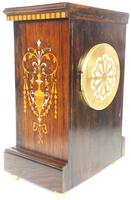 Incredible Rosewood Cased Mantel Clock with Multi Wood & Mother of Pearl Inlay 8-day Striking Clock (12 of 12) Incredible Rosewood Cased Mantel Clock with Multi Wood & Mother of Pearl Inlay 8-day Striking Clock (12 of 12)