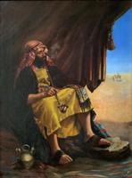 Beautiful Original 19thc Portrait Oil Painting of Smoking Arabian Gentleman (13 of 13) Beautiful Original 19thc Portrait Oil Painting of Smoking Arabian Gentleman (13 of 13)