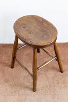 Victorian Antique Stool with a Wonderful Figured Top (3 of 4) Victorian Antique Stool with a Wonderful Figured Top (3 of 4)