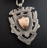 Antique Silver Double Albert Chain, Watch Fob (2 of 13) Antique Silver Double Albert Chain, Watch Fob (2 of 13)
