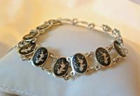 Vintage Sterling Silver Enamel Bracelet 1960s Goddess of Love 7" Length 9.1 Grams (3 of 12) Vintage Sterling Silver Enamel Bracelet 1960s Goddess of Love 7" Length 9.1 Grams (3 of 12)