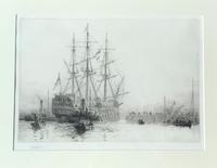 HMS Victory Entering Dry Dock 1922 - Etching Signed W.L.Wyllie R A (2 of 2) HMS Victory Entering Dry Dock 1922 - Etching Signed W.L.Wyllie R A (2 of 2)
