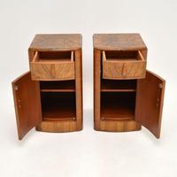 Pair of Art Deco Figured Walnut Bedside Cabinets (10 of 10) Pair of Art Deco Figured Walnut Bedside Cabinets (10 of 10)