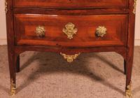 Small Curved Louis XV Commode / Chest of Drawers with Marble - 18th Century (3 of 15) Small Curved Louis XV Commode / Chest of Drawers with Marble - 18th Century (3 of 15)
