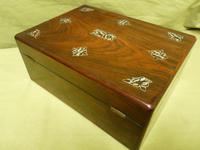 Inlaid Rosewood Jewellery / Work Box - Original Tray c.1840 (6 of 16) Inlaid Rosewood Jewellery / Work Box - Original Tray c.1840 (6 of 16)