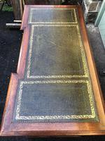 Quality Mahogany Inverted Breakfront Pedestal Desk (4 of 9) Quality Mahogany Inverted Breakfront Pedestal Desk (4 of 9)