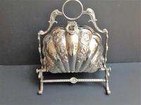 Antique Victorian Silver Plated Folding Biscuit Box (3 of 5) Antique Victorian Silver Plated Folding Biscuit Box (3 of 5)