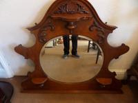 A lovely Mahogany Round Bevel Edged Mirror 1860's? (3 of 6) A lovely Mahogany Round Bevel Edged Mirror 1860's? (3 of 6)