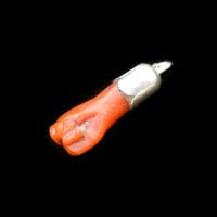 Antique Coral Silver Hand Figa Pendant Charm (5 of 8) Antique Coral Silver Hand Figa Pendant Charm (5 of 8)